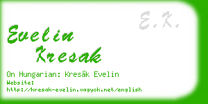 evelin kresak business card