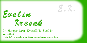 evelin kresak business card